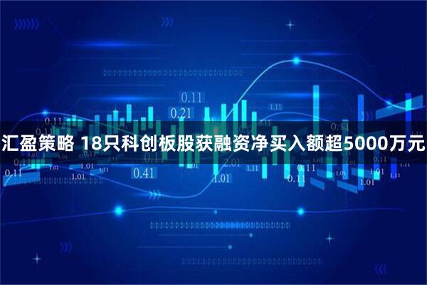 汇盈策略 18只科创板股获融资净买入额超5000万元